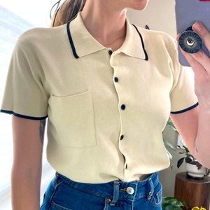 Vintage Knit Button Up